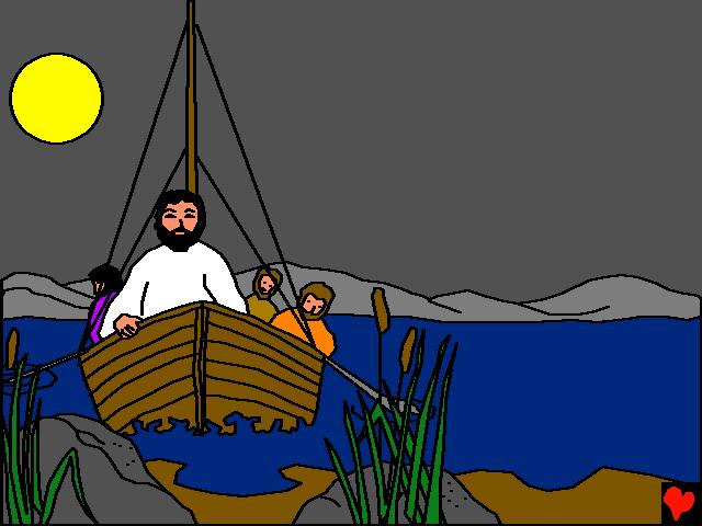 Diejenigen, die mit im Boot waren, beteten Jesus