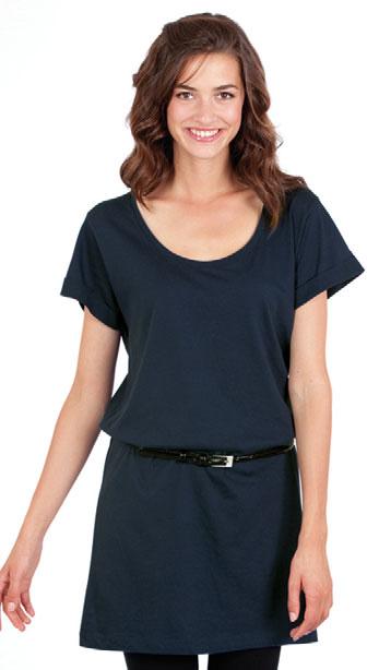 Hosen zu tragen kleiner Rundhals-Ausschnitt feminine, angesmokte Ärmel Größe XS - XL 100% halbgekämmte Baumwolle Single Jersey, 150 g/m 2 Nackenband