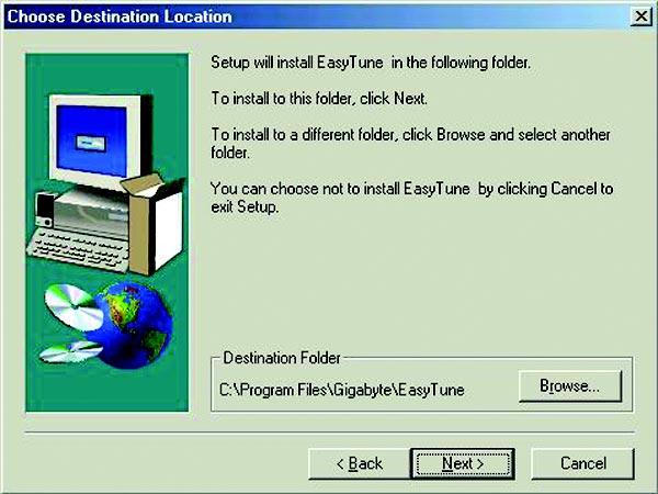 Revision Anhang F: Installation Historyvon EasyTune 4 Legen Sie die Treiber-CD, die mit dem Motherboard