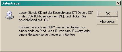 CD-Laufwerk und drücken anschließend OK.