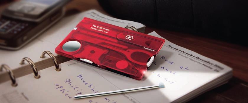 SwissCard Lite Die SwissCard Lite ist vollgepackt mit einer Vielzahl von praktischen Funktionen und passt dennoch in