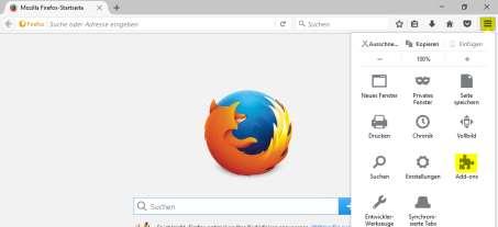 1.7. Firefox Plugins aktivieren Der Citrix-Receiver installiert Plugins, die allerdings insbesondere