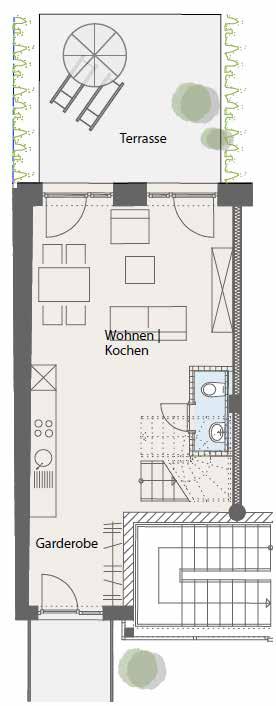 SKIPPERSUITE EG: Decken-Höhe ca. 3 Meter Haus LIDO 3 Zimmer Apartment EG -1.OG Nr. 1 Kaufpreis EUR 372.