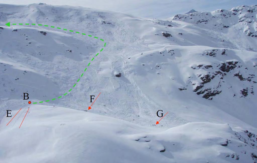 Nr. 111: Crête de Barneuza, Anniviers (VS), 1. April 2011 Grosse Lawine fordert drei Todesopfer. Eine grosse Tourengruppe begab sich auf eine dreitägige Skitour im südlichen Wallis.