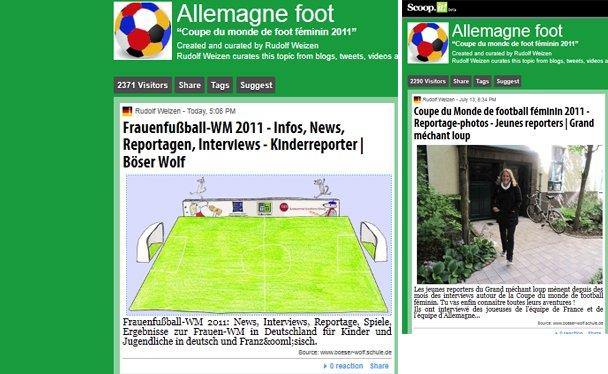 Internettipp: Die Homepage der Kinderreporter des Bösen Wolfes zur Frauenfußball-WM 2011 Recommandation : Le site