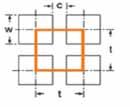 1.4301 Lochbleche Quadratloch gerade 1.4301 Perforated sheets straight square hole NIBLO-01771-R QG quadrat /gerade SS square / straight Preise inkl. LZ /Tfl Prices incl. Alloy surch.