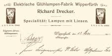Richard Drecker, Kaufmann und Mitinhaber der Spinnerei, gründet noch im gleichen Jahre die Elektrische Glühlampen-Fabrik Wipperfürth.