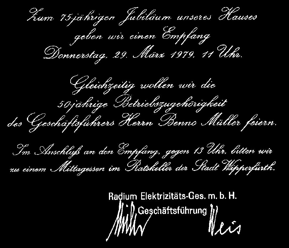 Betriebszugehörigkeit wurde ihm das Bundesverdienstkreuz am Bande der Bundesrepublik Deutschland verliehen. Nach Abschluss aller Feierlichkeiten zum 75-jähr.