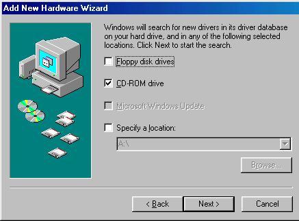 Die Windows 98 -CD in das CD-ROM-Laufwerk einlegen.