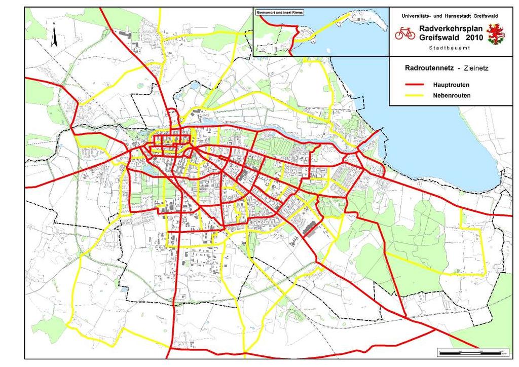 Städtisches Radroutennetz Zielnetz