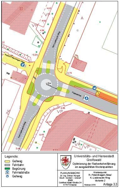 Planung: IPO 2007 Kreisverkehr Fahrradachse