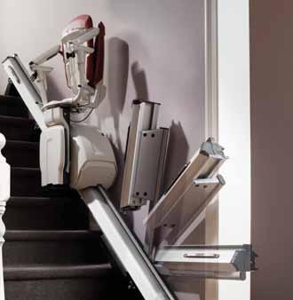 Automatische Klappschiene Nachrüstung des Maximalgewichts Wenn Sie ein Hindernis am Fuße der Treppe haben, können Sie wählen, dass eine