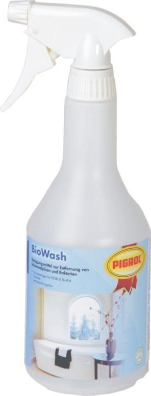 PIGROL BioWash Ein spezieller Reiniger, der in die Tiefe eindringt und dort die Kulturen beseitigt. Ebenfalls zur regelmäßigen Oberflächenreinigung geeignet.