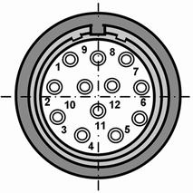 contact 4 x Ø 2 mm, 4 x Ø 1 mm Geberanschluss: 12-pol. oder 17-pol.
