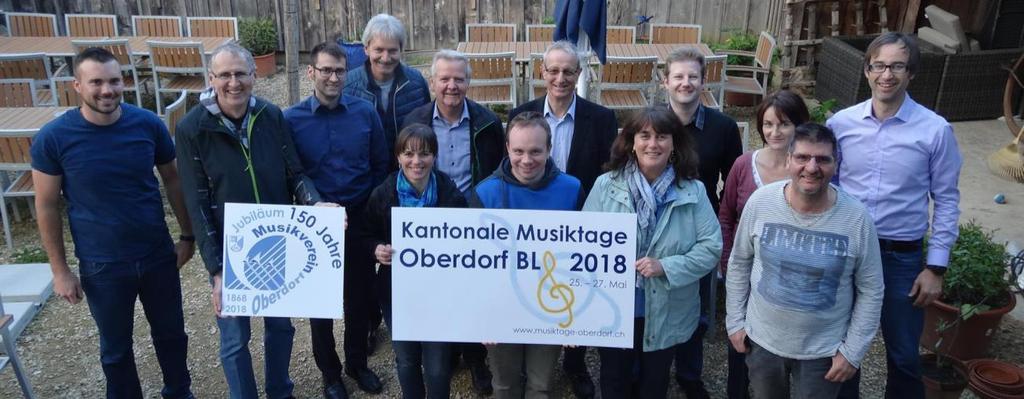 Das OK-Team Musiktage Oberdorf 2018, dankt Ihnen schon jetzt für Ihre wertvolle Unterstützung! OK-Präsident Ernst Dettwiler praesident@musiktage-oberdorf.