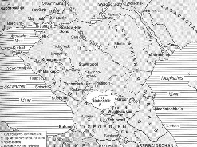 Republik der Kabardiner und Balkaren Karte 13 Teilen der GUS zu unterstützen.