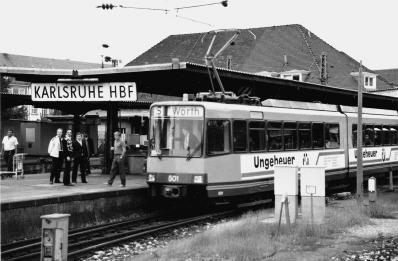 reich auf der DB zurüclegen. Geplant war als erstes die Verbindung von Karlsruhe nach Wörth, da hier ein sehr starer Pendlerverehr nach Karlsruhe herrscht.