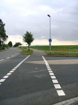 Radverkehrsführung in Landstraßen Knotenpunkte ohne