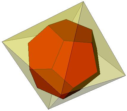 Durch gleichmäßiges Abschleifen der Ecken eines Oktaeders kann keine fünfeckige Fläche erzeugt werden (siehe Bild unten rechts). 6.) Die Rede Antwort b) ist richtig!