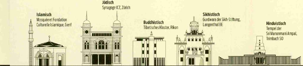 ..i Jüdisch Synagoge ICZ, WZ, Zürich I I ZUM Islamisch Mosquüe Mosquee et Fondation Culturelle