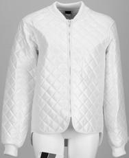 Thermojacke Weiß 100% Polyester - 280 g Jacke mit Reißverschluss und Brusttasche.