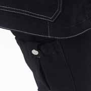 Womens Coolmax waistcoat XS-5XL Blue / black denim 80% cotton / 20% Coolmax - 9 oz Long waistcoat with press buttons. Slightly form fitting.