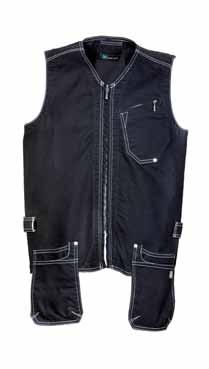 36 denim 49304 029.89 100 Coolmax unisex vest S-5XL Blue / black denim 80% bomuld / 20% Coolmax - 9 oz Unisex vest med lynlås og justerbar talje.