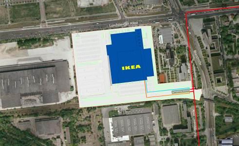 06_IKEA: IKEA verlegte unterirdisch eine 200 Meter lange Abwasserdruckleitung, die an das kommunale Abwassernetz anschließt.