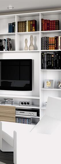 Design in Bewegung SlideLine M wertet Möbel funktional und gestalterisch auf: Wohnwände und Regalsysteme, Küchenoberschränke, Badmöbel und Büroschränke.