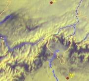 Cross-Section : Mailand-Interlaken Satellitenbild Staubewölkung im Norden erkennbar Dünne