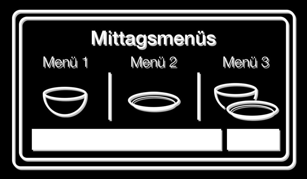 Digitaler Speiseplan Bis zu 20 Gerichte gleichzeitig anzeigbar Wochen- und Tagesansicht möglich Bilder der Gerichte anzeig- und verwaltbar Integrierter Newsticker Kennzeichnungsmanagement von