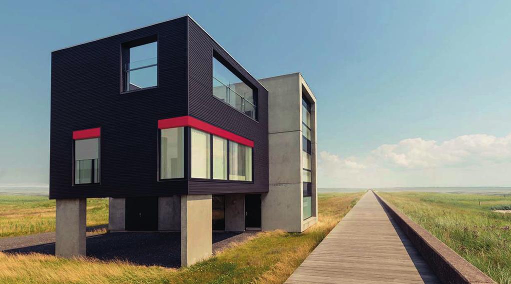 6 Cantero, der Designrollladen Bündig in die Fassade eingesetzt Der Vorbaurollladen Cantero eignet sich insbesondere für den Einsatz in Neu bauten und für Einbausituationen im Renovierungsbereich,