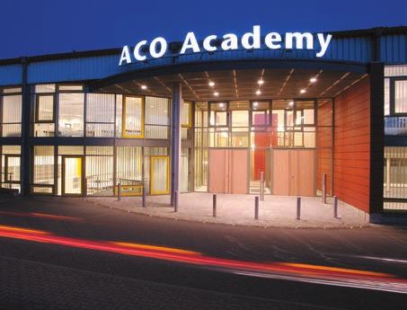 train: Information und Weiterbildung In der ACO Academy teilen wir das Know-how der weltweiten ACO Gruppe mit Architekten, Planern, Verarbeitern und Händlern, denen Qualität wichtig ist.
