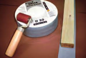 DELTA -Dichtbänder/DELTA -Flüssigkleber DELTA -HF-PRIMER Lösungsmittelfreie Haftgrundierung für poröse Untergründe.