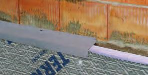 DELTA -Grundmauerschutz-Zubehör DELTA -TERRAXX-PROFIL Patentiertes Randabschlussprofil mit eingeprägten Falzen zum Einsatz als obere Abdeckung von Noppenbahnen und
