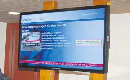 Oktober: Allmedia Projekt des Seetaler Boten in Hochdorf. Mit News-Bildschirmen und einer attraktiven Homepage hat er sich den veränderten medialen Bedürfnissen der Bevölkerung angepasst.