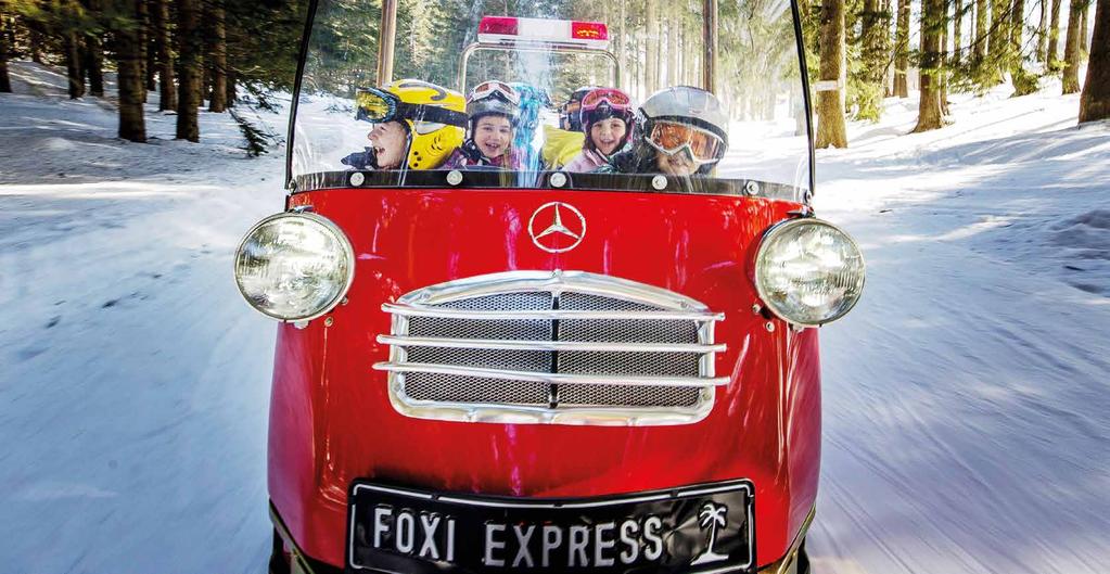 FOXI-EXPRESS SPASS IM SCHNEEMOBIL - ZUG Der Winterurlaub macht dann so richtig Spass, wenn zum Skifahren noch eine Menge an Abwechslung dazu kommt.
