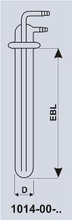96 KÜHLBIRNE (Birnenkühler) / COOLING PEAR Kühlbirnen für Enghalskolben Durchmesser Länge ( L ) A B Art.Nr.