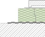 Parkdach Variante 1a: Aufgestelzte großformatige Betonplatten Auf die mit einem diffusionsoffenen Kunststoffvlies abgedeckten Styrodur -Platten werden bewehrte Betonfertigteilplatten (1500 x 2000 x