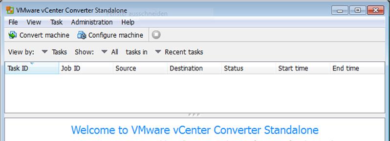Praxistipps Abbildung 15: VMware vcenter Console Schritt 2: Der Prozess zur Konvertierung in eine virtuelle
