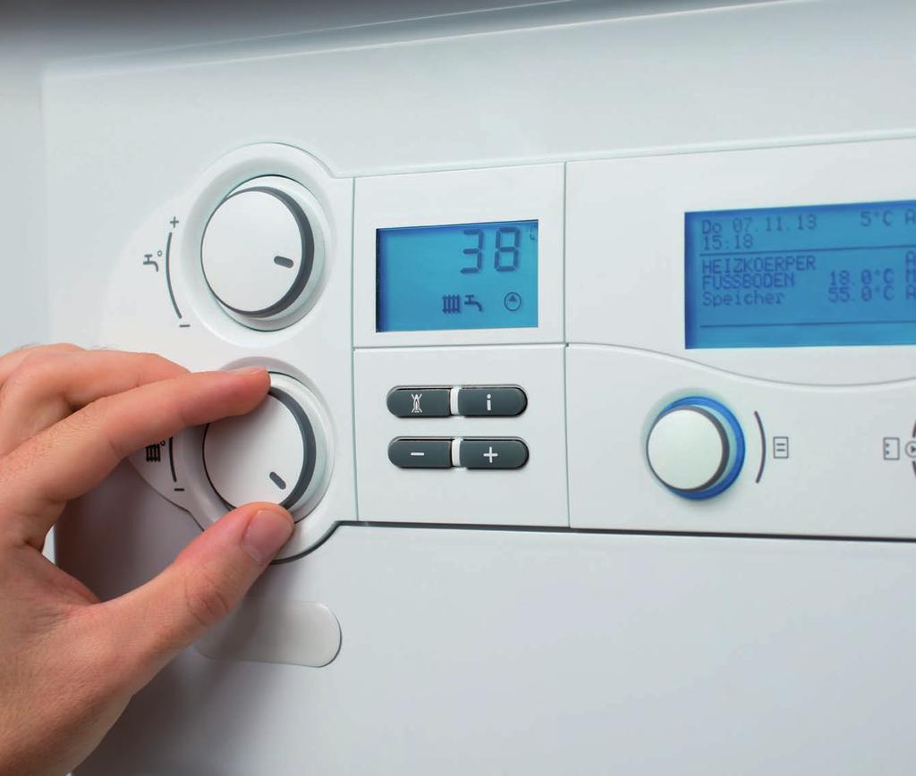 TEMPERATUR EINSTELLEN 5 Die richtige Temperatur einstellen spart Kosten ein Bei einer zentralen Steuerung des Heizsystems können alle Geräte vom Heizkessel bis zum Thermostat von einem Sendergerät
