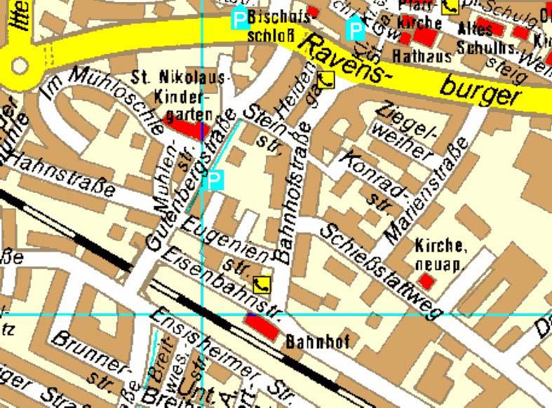 Beschilderung des Radverkehrs alle Richtungen nach Westen Warum geht s nach Oberteuringen und Ravensburg nicht nach rechts (Osten)?