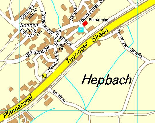 5. Ortsdurchfahrt Hepbach (B33) Bild 13 Ortsplan Hepbach