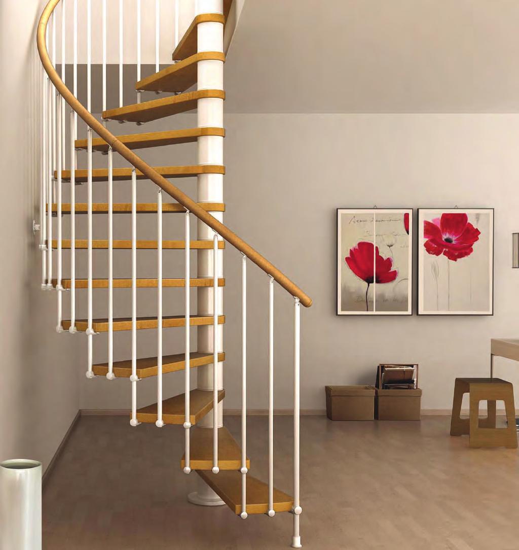 Die Höhe der Treppe ist mithilfe von mehreren Bausätzen zwischen 97 bis 7 cm wählbar.