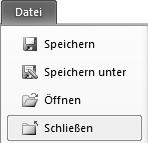 Präsentation schließen Zum Register Datei wechseln Auf Schließen klicken oder Auf das Schließfeld rechts oben im Anwendungsfenster klicken