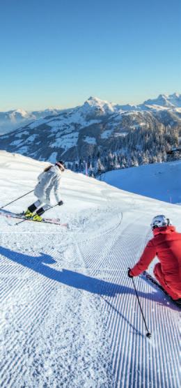 Skifahren Skifahren. Eine Passion. Skifahren in Kitzbühel. Im perfekten Schwung über die Pisten, im Powder über die Freeride-Hänge, dass es nur so staubt.