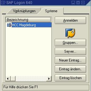 2.1 Anmelden 1. Doppelklick auf SAP-Ikone 2.