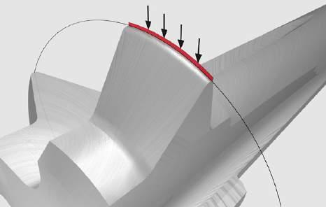 Due to the logarithmic grinding the rake angle and relief remain stable, which leads to increased process reliability.