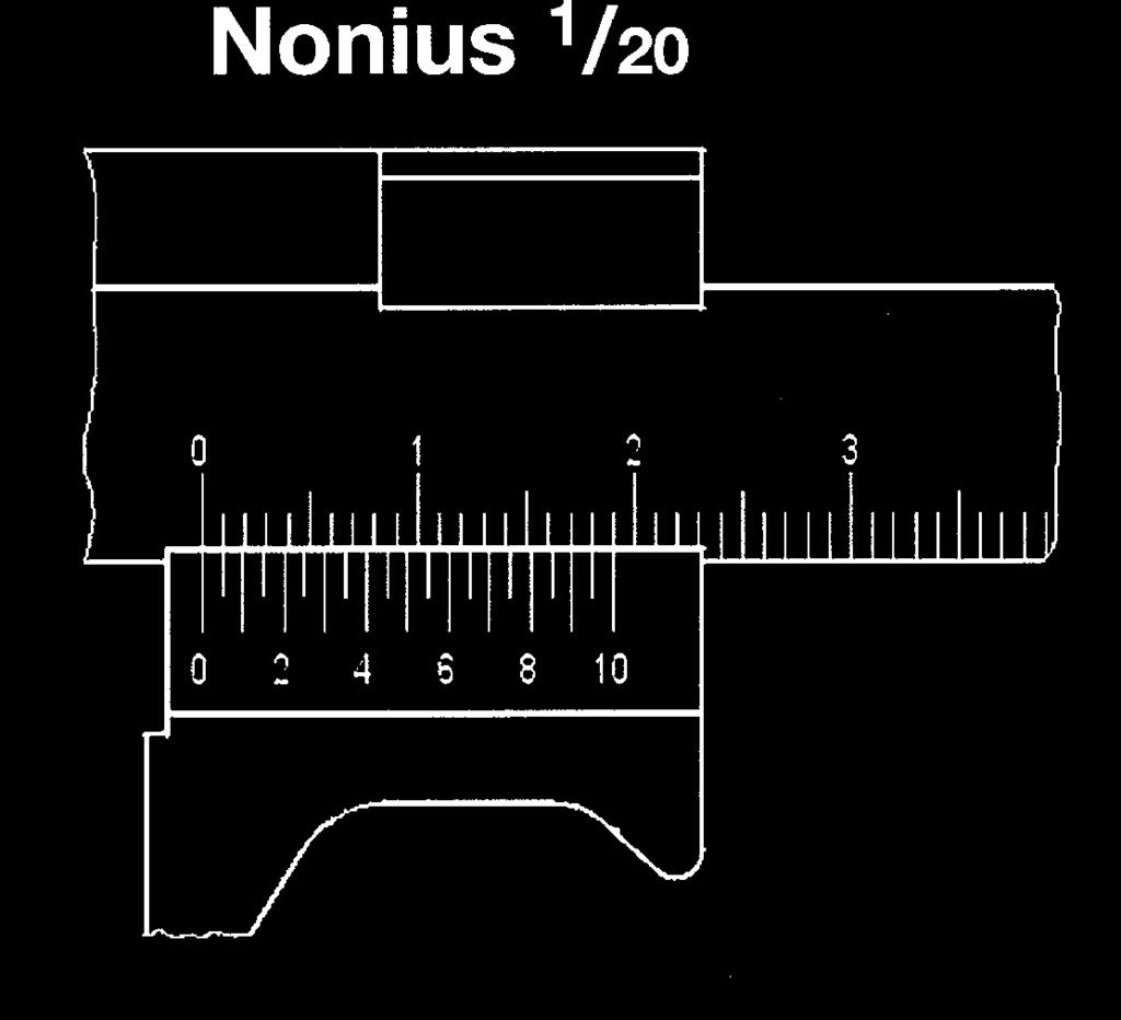 Der einzige Nachteil des erweiterten Nonius liegt in der Verkleinerung des Messbereiches der Schieblehre. Der Vorteil bei der besseren Ablesbarkeit.