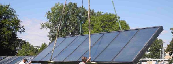 Technische Daten der Freiflächen - Solarthermieanlage Kollektoren:
